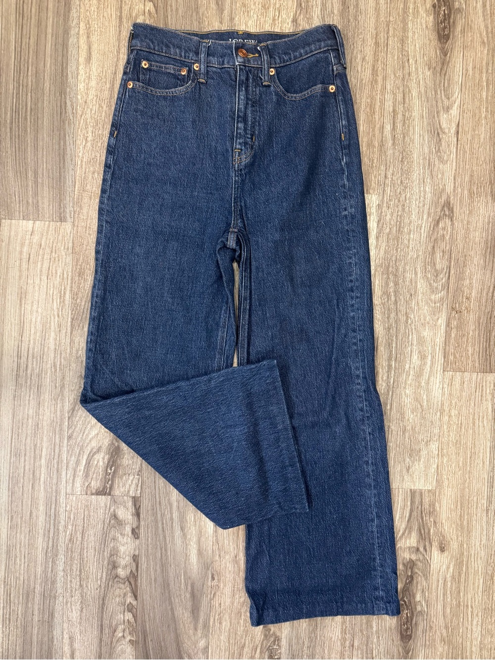 J.Crew Wide Leg Trouser Jeans Women’s Size 25 Dark Wash High Rise Denim